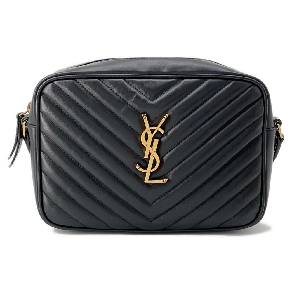 Saint Laurent Paris Shoulder Bag Lou Leather Camera Black